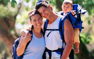 Family hiking